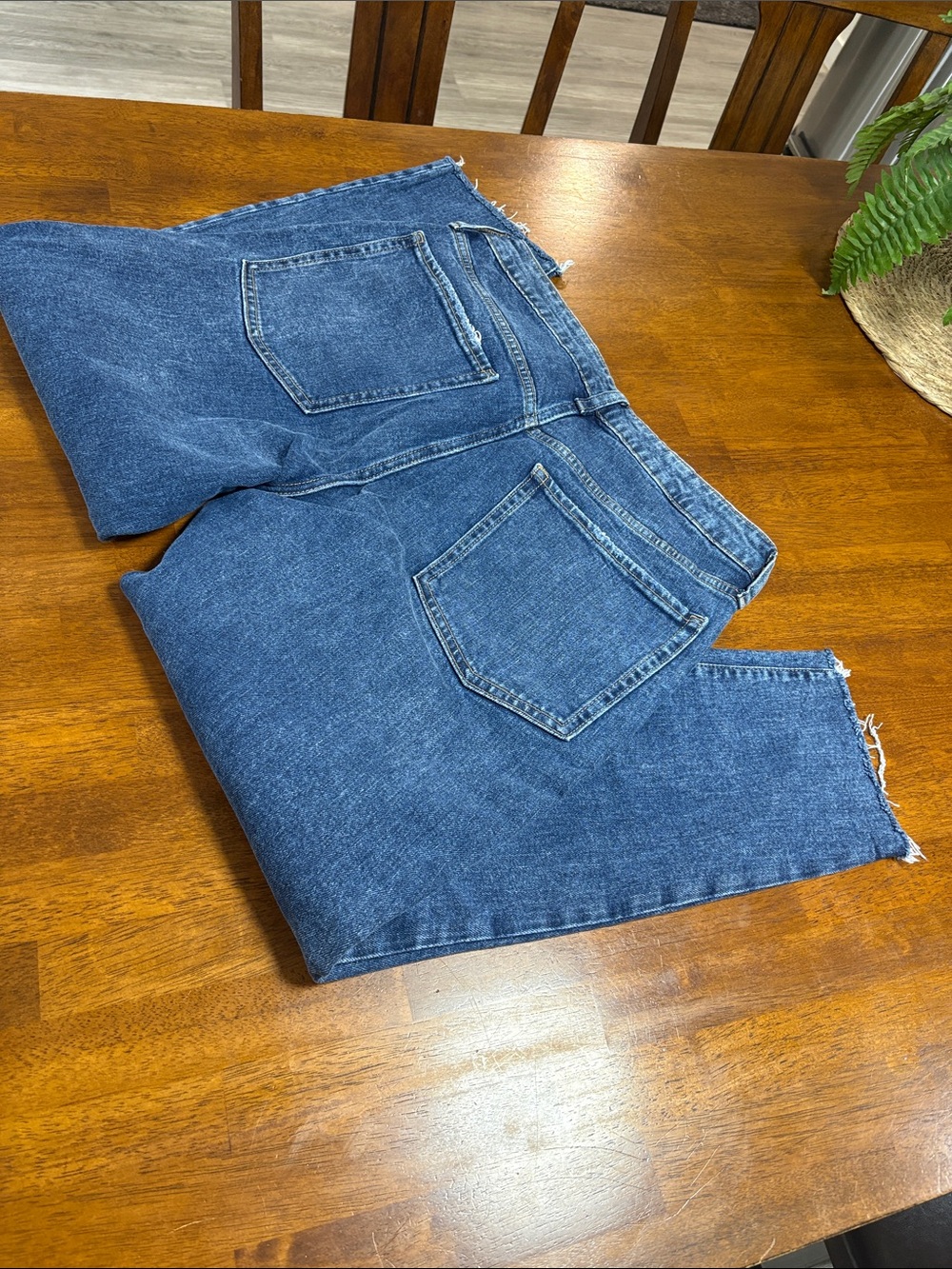 Old Navy Dark Blue High-Rise OG-Straight Jeans